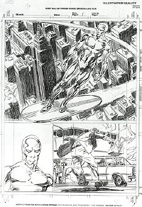 Eine Zeichnung des Silver Surfers von John Buscema