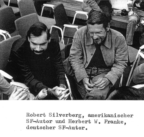 Robert Silverberg und Herbert W. Franke beim HeiCon 1970