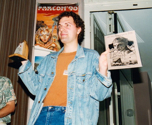 Marcus Hammerschmitt bei der Verleihung des SFCD-Literaturpreises 1996